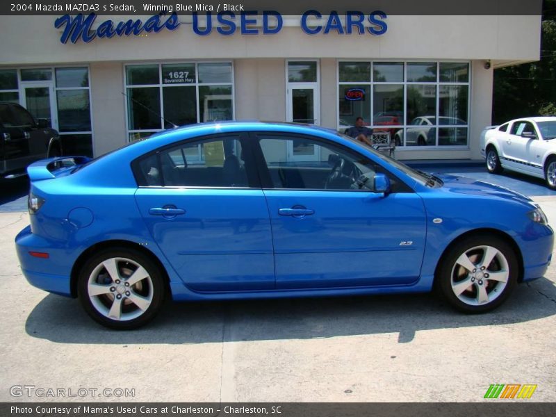 Winning Blue Mica / Black 2004 Mazda MAZDA3 s Sedan