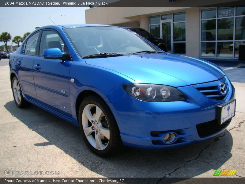 Winning Blue Mica / Black 2004 Mazda MAZDA3 s Sedan