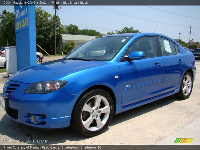 Winning Blue Mica / Black 2004 Mazda MAZDA3 s Sedan
