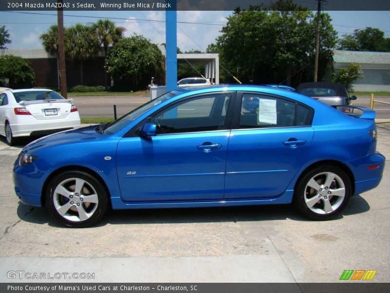 Winning Blue Mica / Black 2004 Mazda MAZDA3 s Sedan