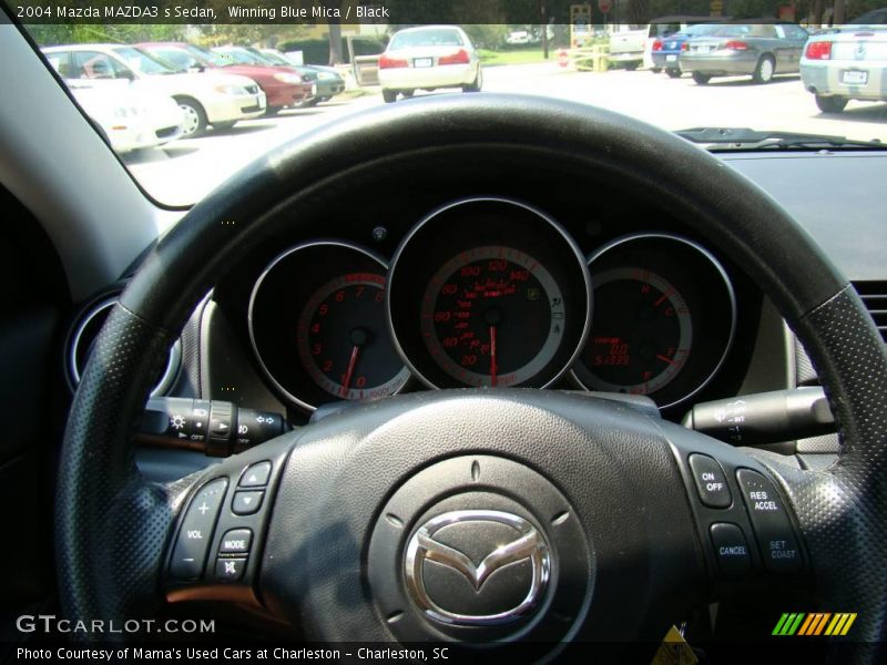 Winning Blue Mica / Black 2004 Mazda MAZDA3 s Sedan