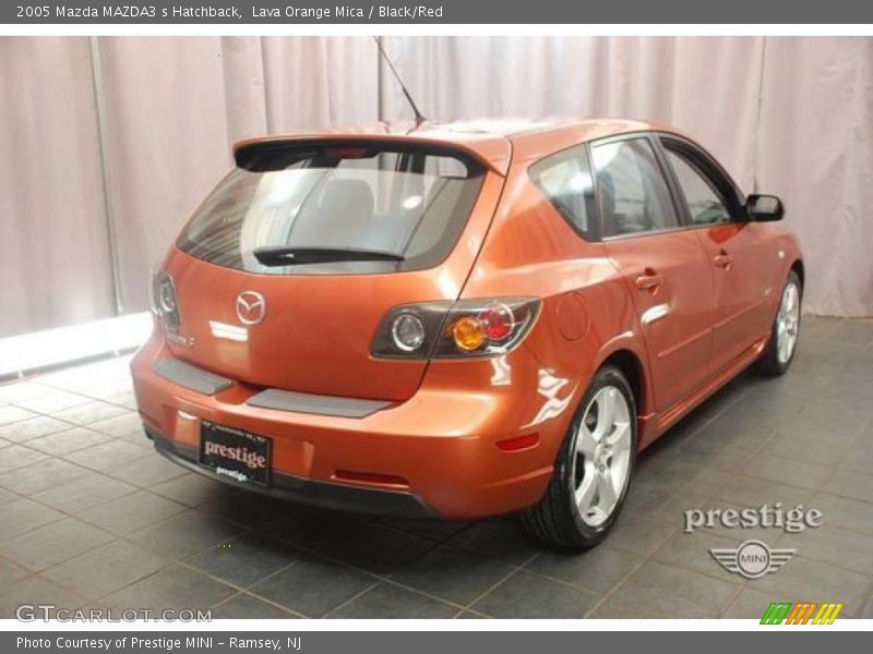 Lava Orange Mica / Black/Red 2005 Mazda MAZDA3 s Hatchback