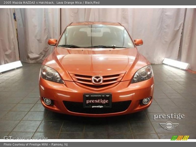 Lava Orange Mica / Black/Red 2005 Mazda MAZDA3 s Hatchback