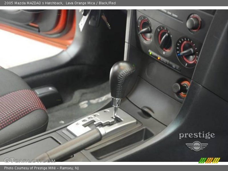 Lava Orange Mica / Black/Red 2005 Mazda MAZDA3 s Hatchback