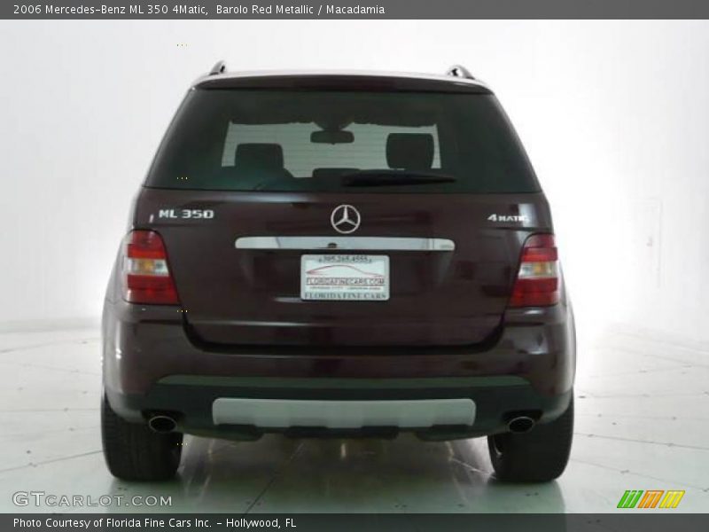 Barolo Red Metallic / Macadamia 2006 Mercedes-Benz ML 350 4Matic