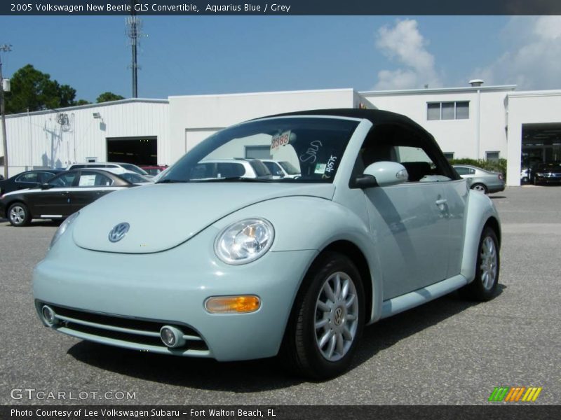 Aquarius Blue / Grey 2005 Volkswagen New Beetle GLS Convertible