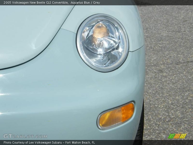 Aquarius Blue / Grey 2005 Volkswagen New Beetle GLS Convertible