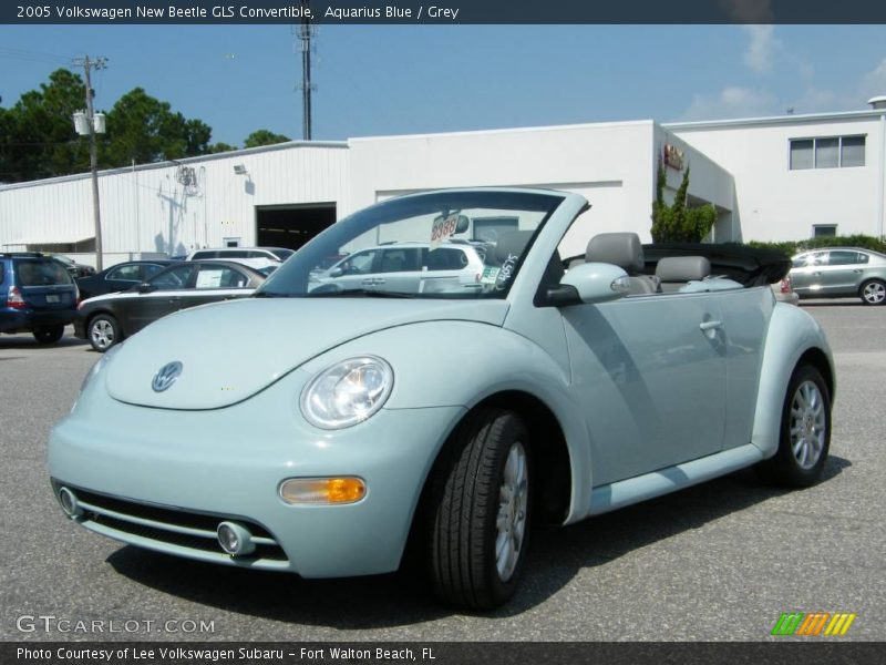 Aquarius Blue / Grey 2005 Volkswagen New Beetle GLS Convertible