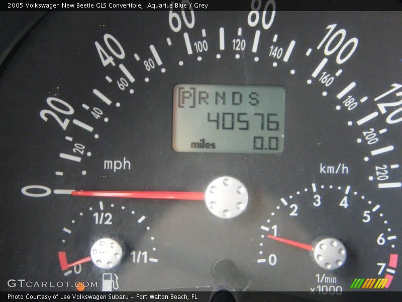 Aquarius Blue / Grey 2005 Volkswagen New Beetle GLS Convertible