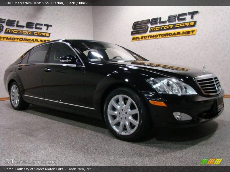 Black / Black 2007 Mercedes-Benz S 550 Sedan
