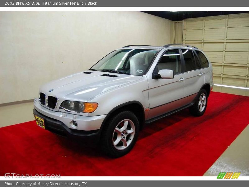 Titanium Silver Metallic / Black 2003 BMW X5 3.0i