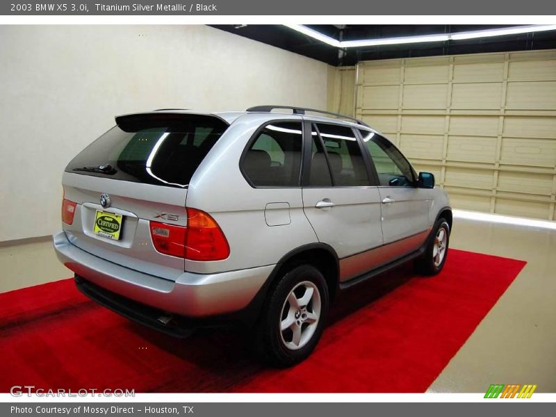 Titanium Silver Metallic / Black 2003 BMW X5 3.0i