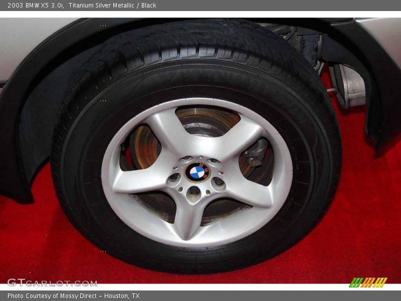 Titanium Silver Metallic / Black 2003 BMW X5 3.0i