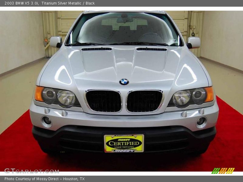 Titanium Silver Metallic / Black 2003 BMW X5 3.0i