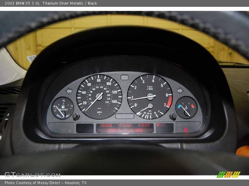 Titanium Silver Metallic / Black 2003 BMW X5 3.0i