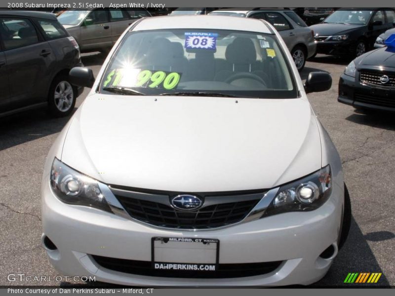 Aspen White / Ivory 2008 Subaru Impreza 2.5i Sedan