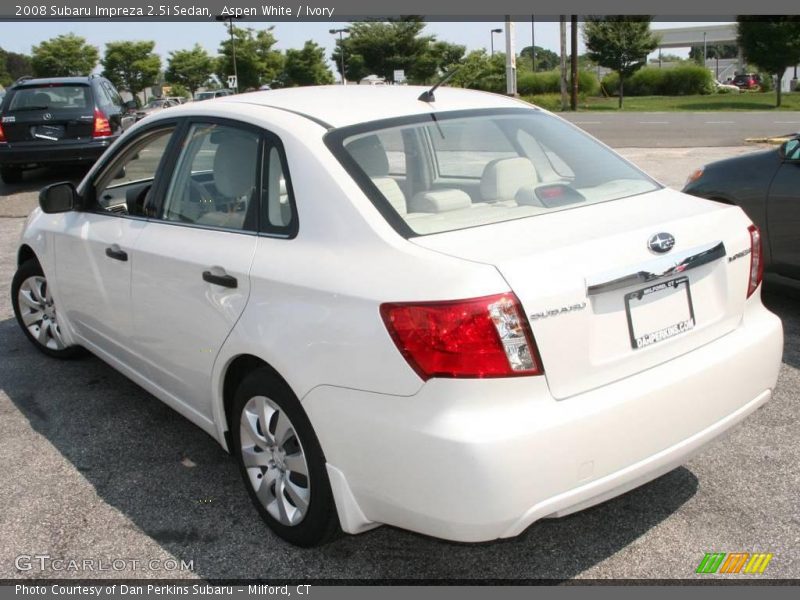 Aspen White / Ivory 2008 Subaru Impreza 2.5i Sedan