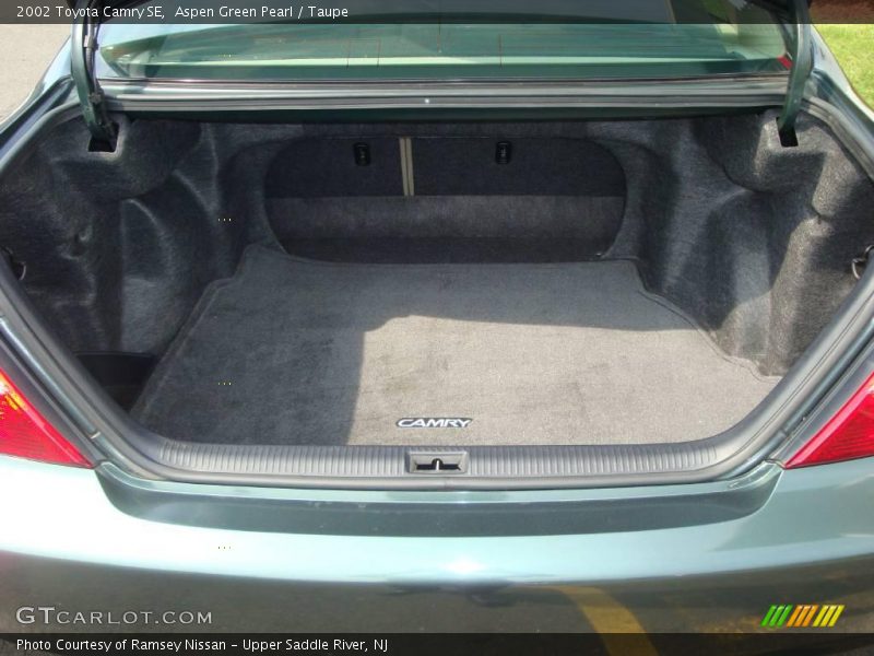 Aspen Green Pearl / Taupe 2002 Toyota Camry SE