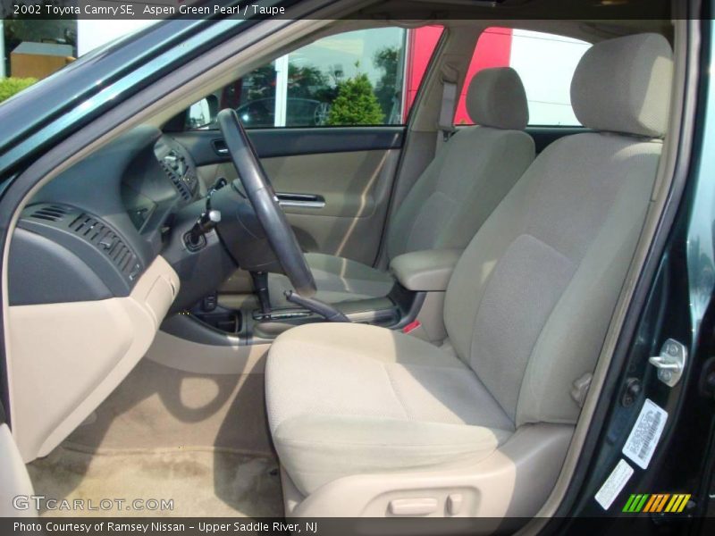 Aspen Green Pearl / Taupe 2002 Toyota Camry SE