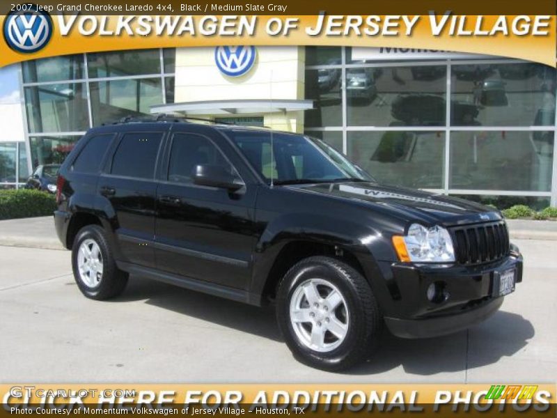 Black / Medium Slate Gray 2007 Jeep Grand Cherokee Laredo 4x4