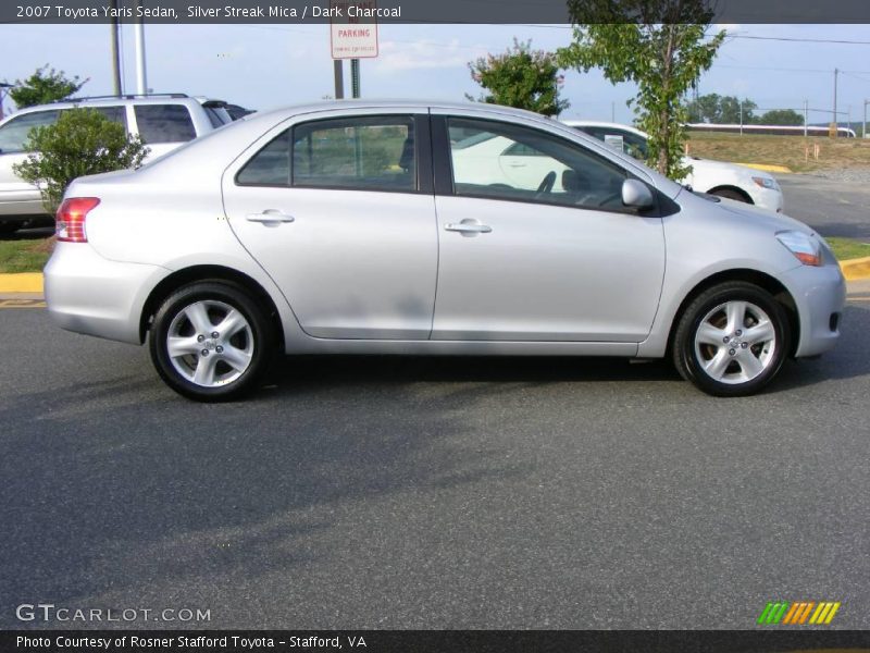 Silver Streak Mica / Dark Charcoal 2007 Toyota Yaris Sedan