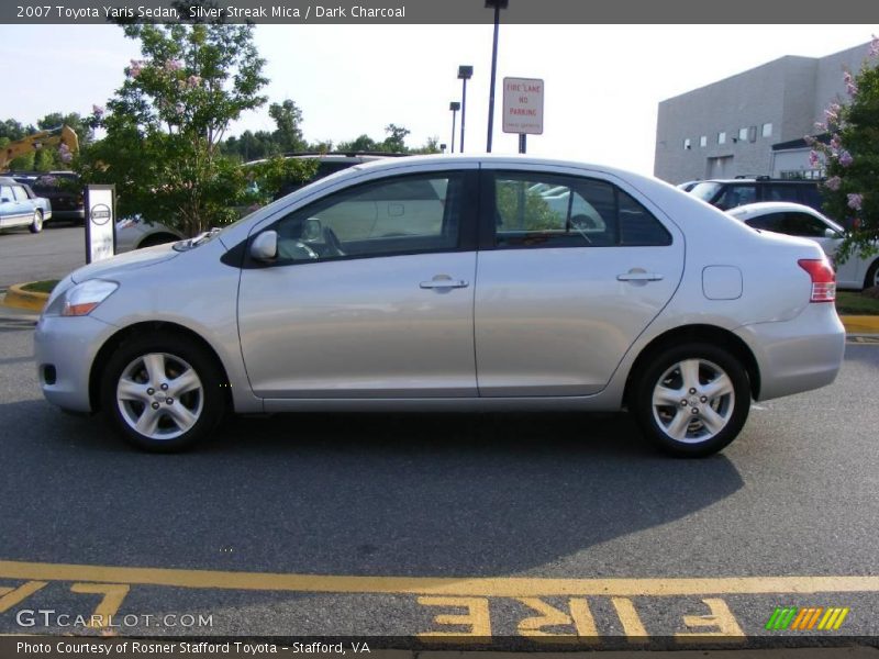 Silver Streak Mica / Dark Charcoal 2007 Toyota Yaris Sedan