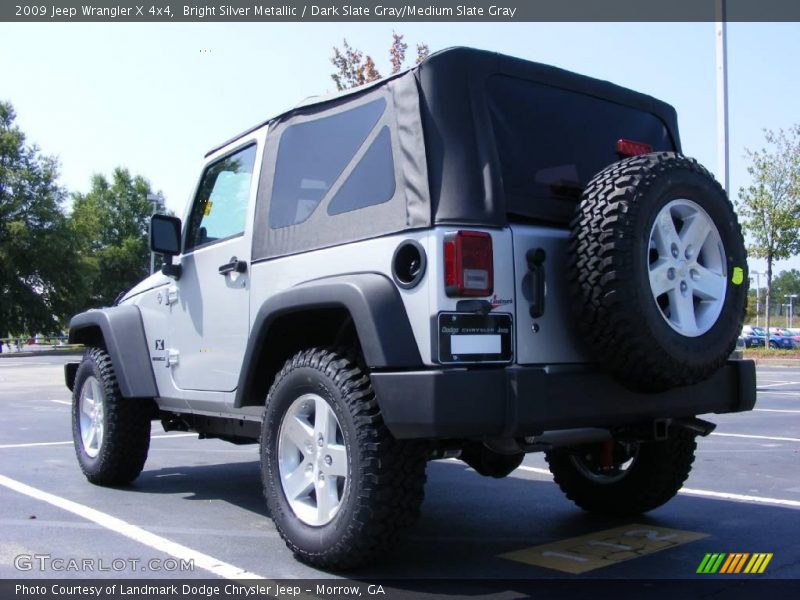 Bright Silver Metallic / Dark Slate Gray/Medium Slate Gray 2009 Jeep Wrangler X 4x4