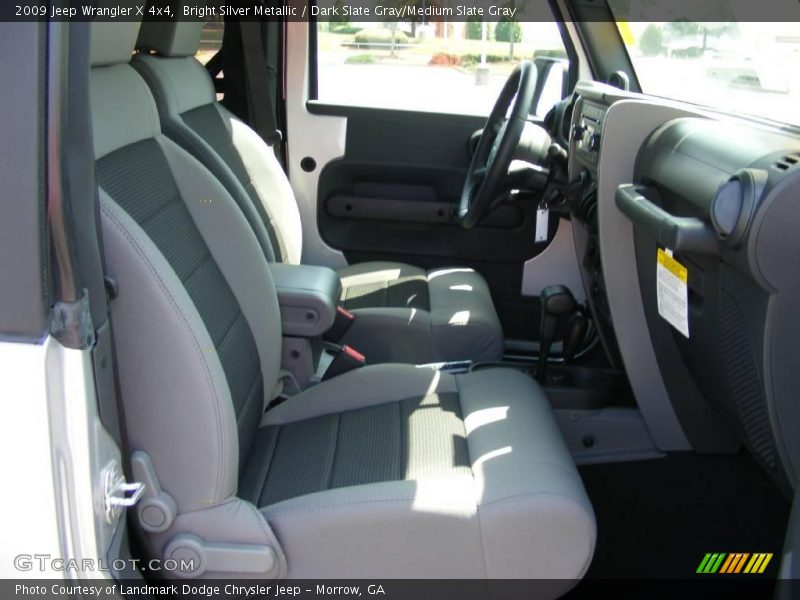 Bright Silver Metallic / Dark Slate Gray/Medium Slate Gray 2009 Jeep Wrangler X 4x4