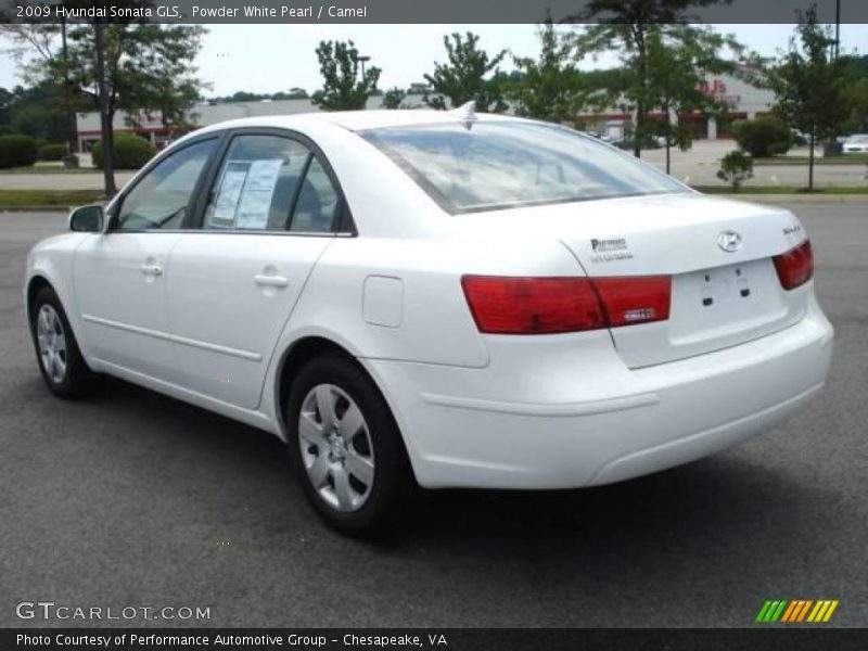 Powder White Pearl / Camel 2009 Hyundai Sonata GLS