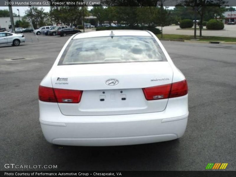 Powder White Pearl / Camel 2009 Hyundai Sonata GLS