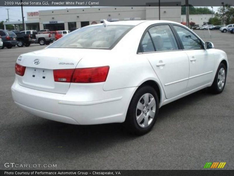 Powder White Pearl / Camel 2009 Hyundai Sonata GLS