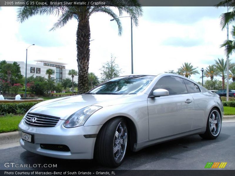 Brilliant Silver Metallic / Graphite 2005 Infiniti G 35 Coupe