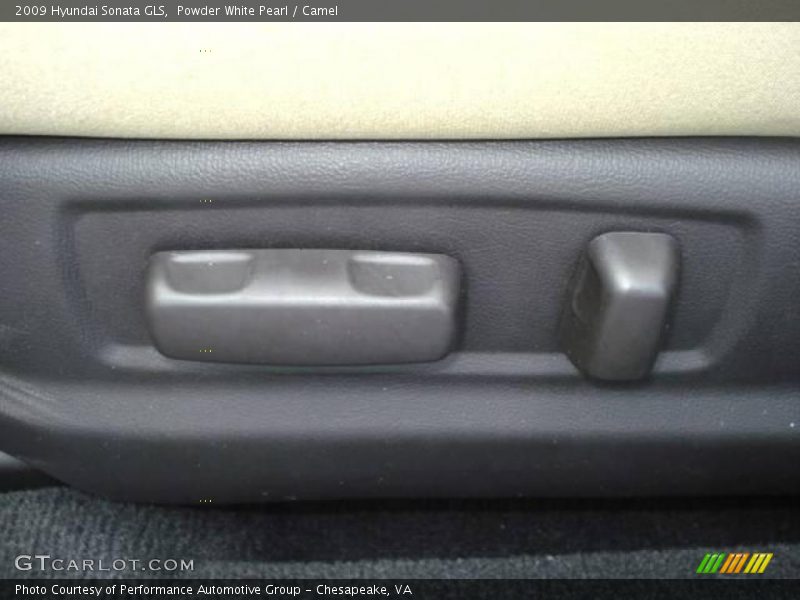 Powder White Pearl / Camel 2009 Hyundai Sonata GLS