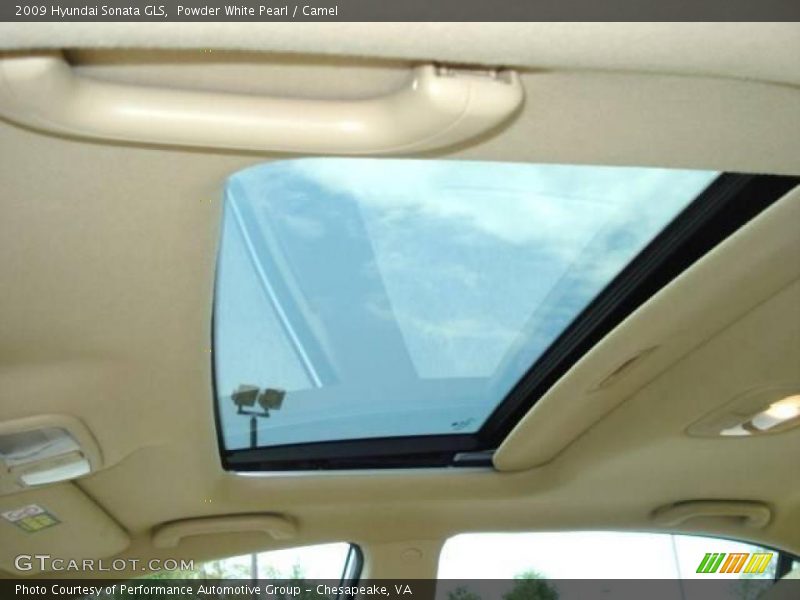 Powder White Pearl / Camel 2009 Hyundai Sonata GLS