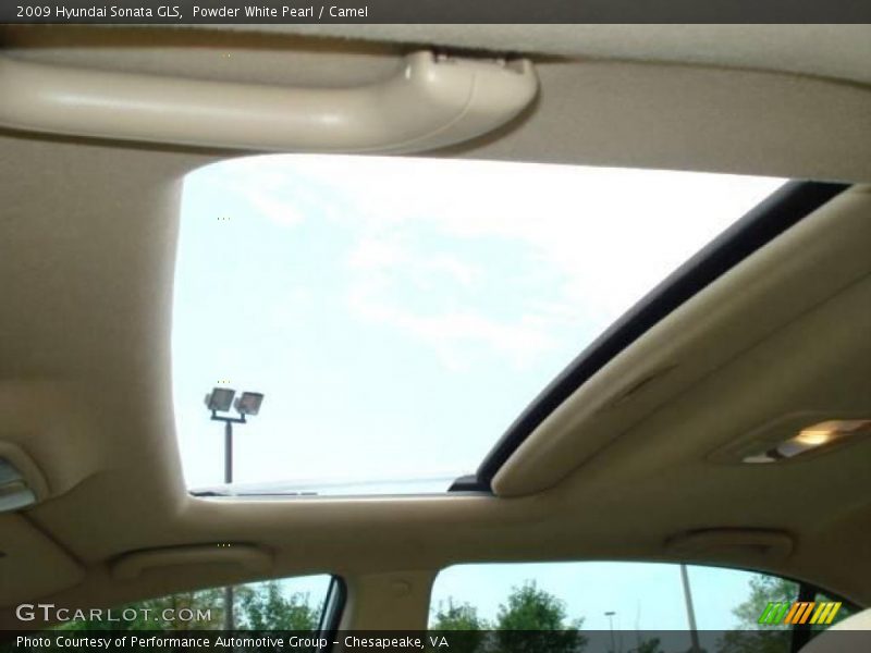 Powder White Pearl / Camel 2009 Hyundai Sonata GLS