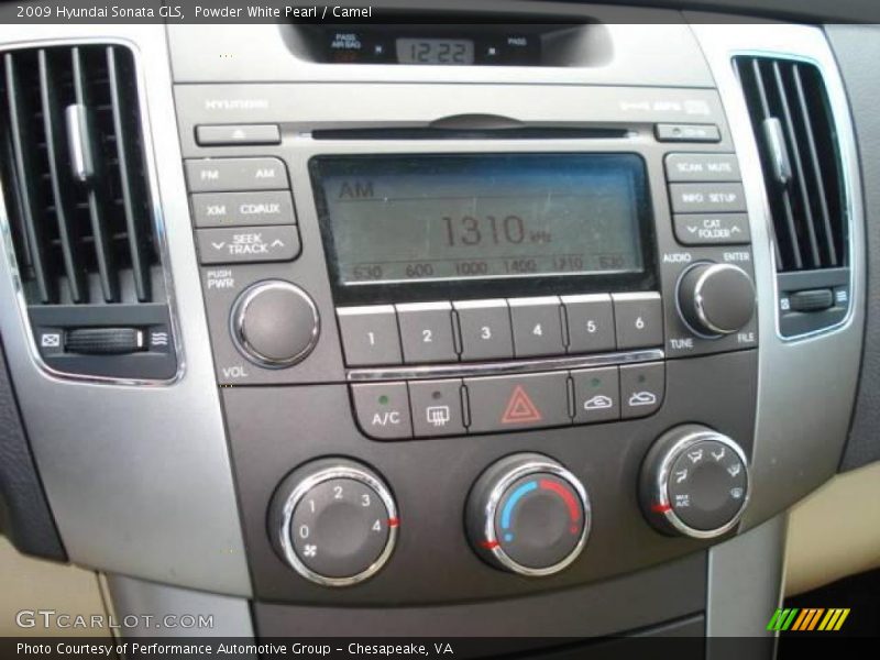 Powder White Pearl / Camel 2009 Hyundai Sonata GLS