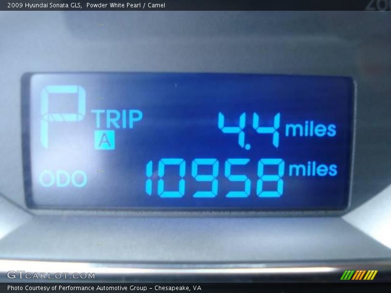 Powder White Pearl / Camel 2009 Hyundai Sonata GLS