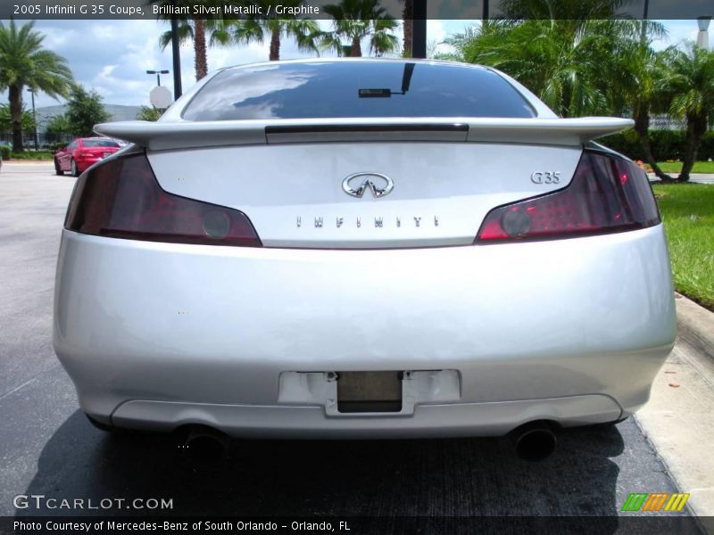 Brilliant Silver Metallic / Graphite 2005 Infiniti G 35 Coupe