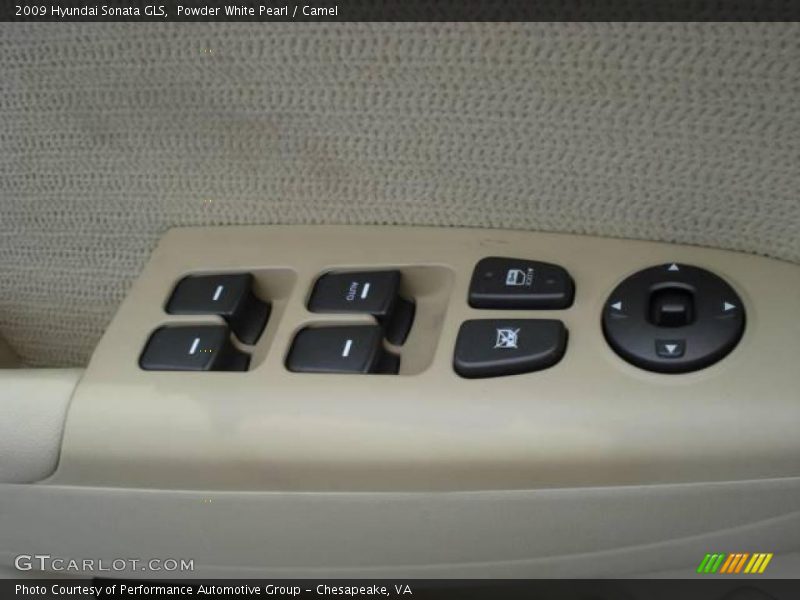 Powder White Pearl / Camel 2009 Hyundai Sonata GLS