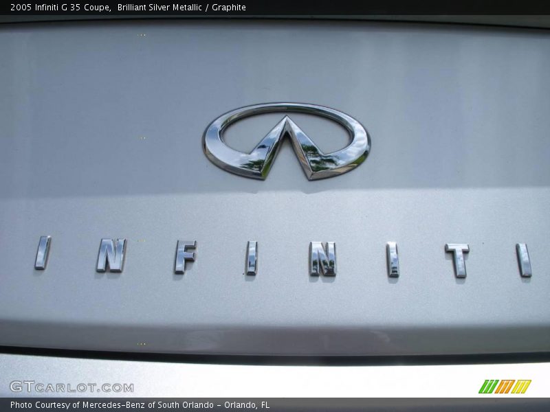 Brilliant Silver Metallic / Graphite 2005 Infiniti G 35 Coupe
