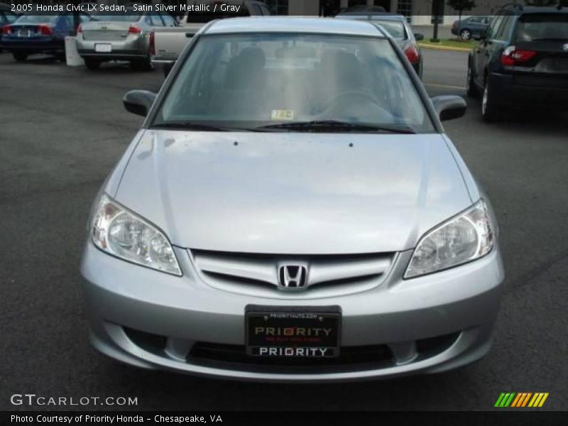 Satin Silver Metallic / Gray 2005 Honda Civic LX Sedan