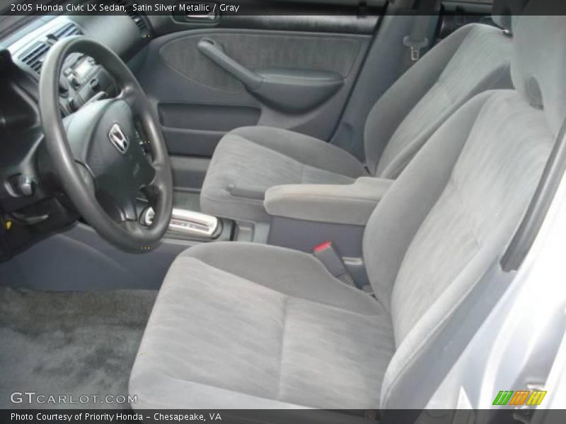 Satin Silver Metallic / Gray 2005 Honda Civic LX Sedan