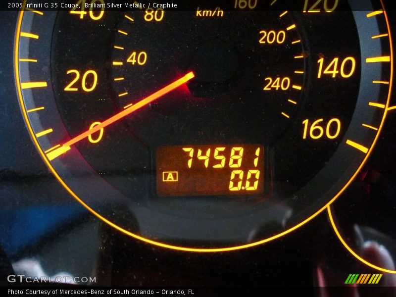 Brilliant Silver Metallic / Graphite 2005 Infiniti G 35 Coupe