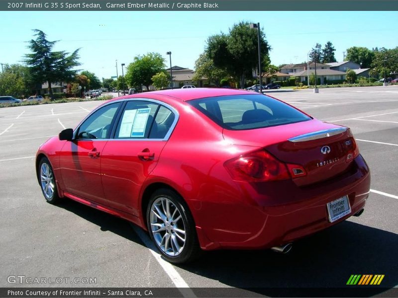Garnet Ember Metallic / Graphite Black 2007 Infiniti G 35 S Sport Sedan