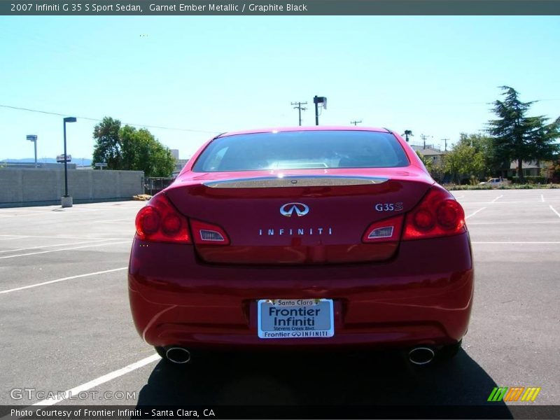 Garnet Ember Metallic / Graphite Black 2007 Infiniti G 35 S Sport Sedan