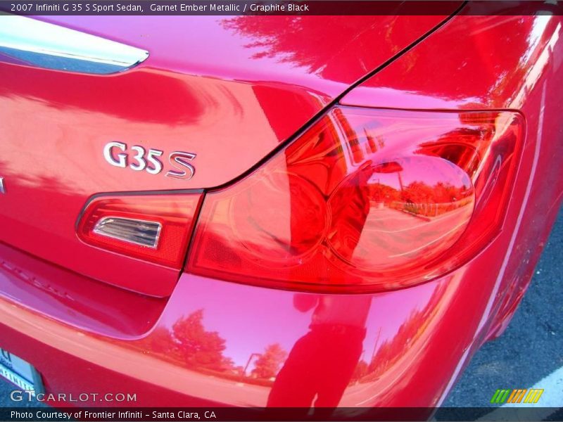 Garnet Ember Metallic / Graphite Black 2007 Infiniti G 35 S Sport Sedan