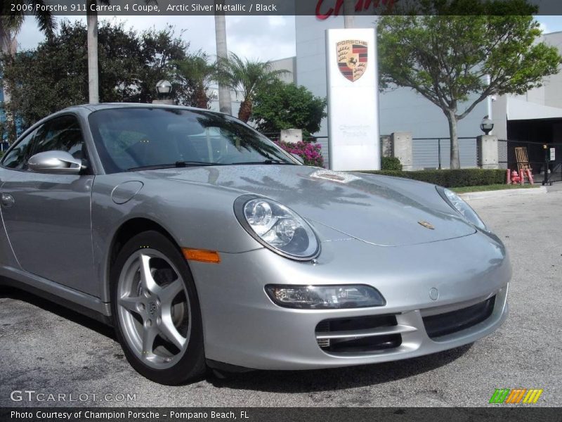 Arctic Silver Metallic / Black 2006 Porsche 911 Carrera 4 Coupe