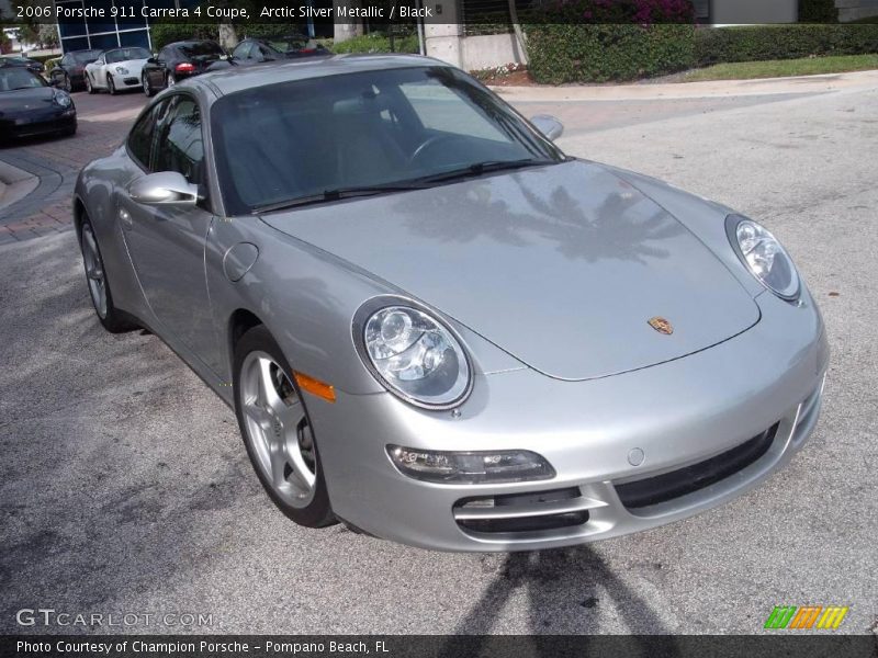 Arctic Silver Metallic / Black 2006 Porsche 911 Carrera 4 Coupe