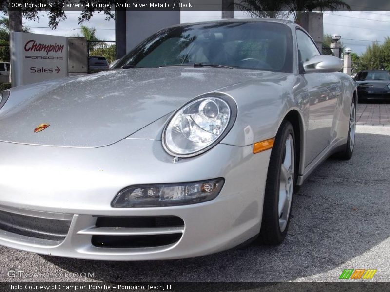 Arctic Silver Metallic / Black 2006 Porsche 911 Carrera 4 Coupe