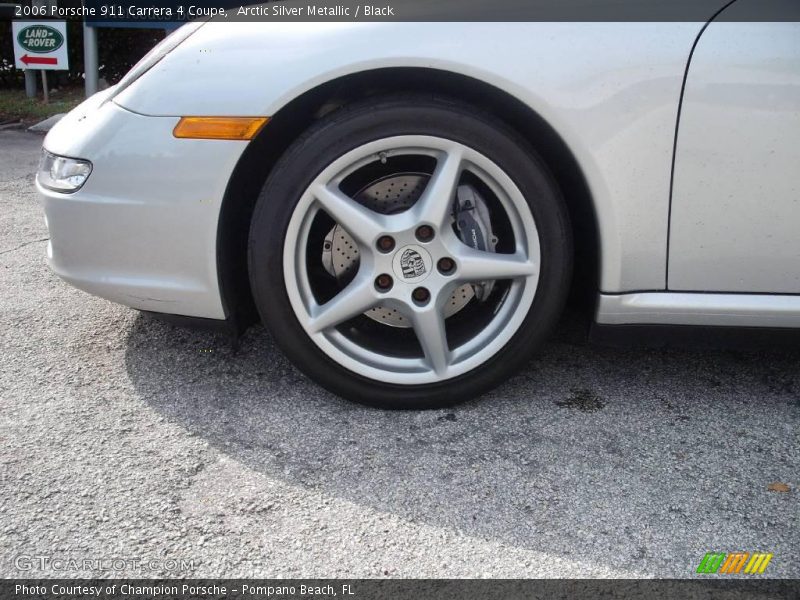 Arctic Silver Metallic / Black 2006 Porsche 911 Carrera 4 Coupe